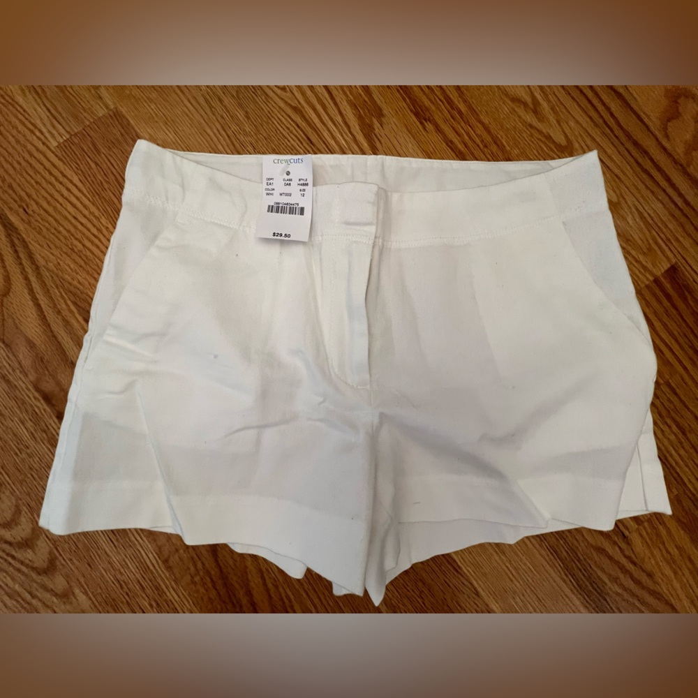 J.Crew Factory girls white shorts